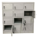 Vestiar metalic, 12 compartimente 3x4, 900x500x900mm, gri, B4U