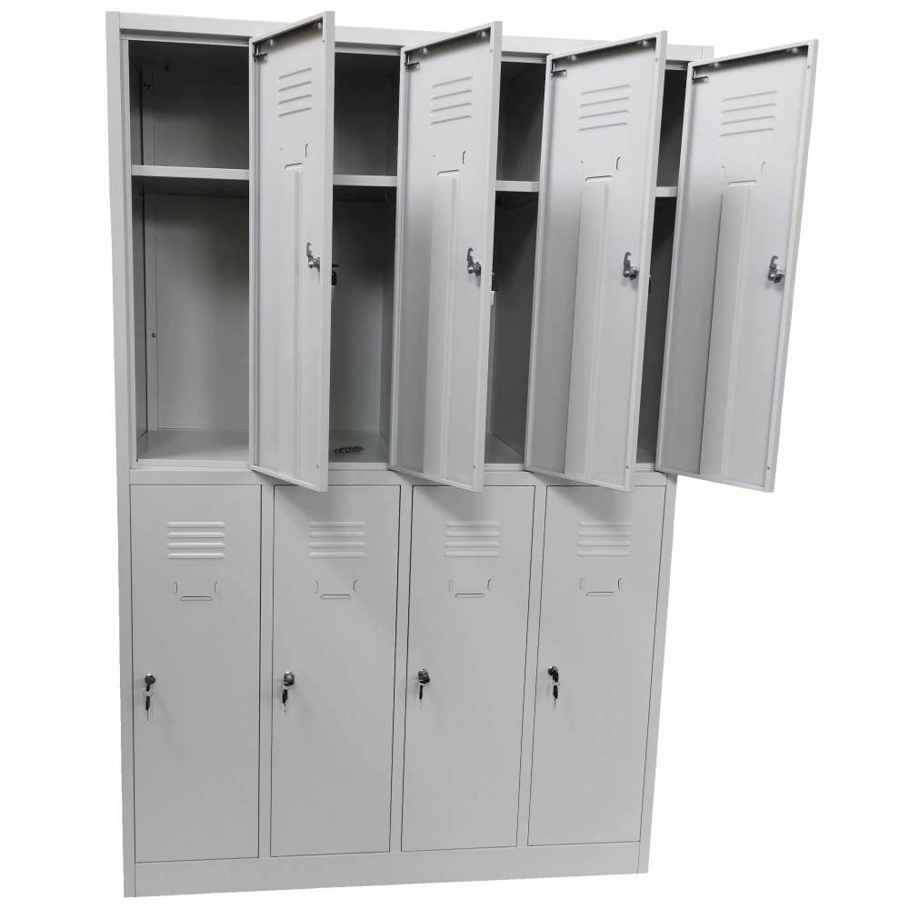 Vestiar cusetat 4x2 cu 8 compartimente - 1175x450x1800mm C891 MONTAT