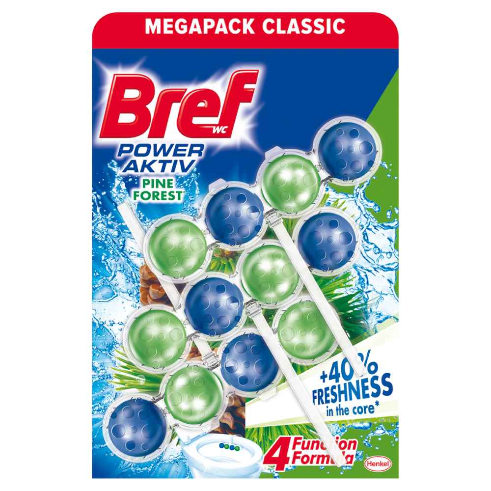 Odorizant WC BREF POWER AKTIV set 3x50g (bile) foto 02