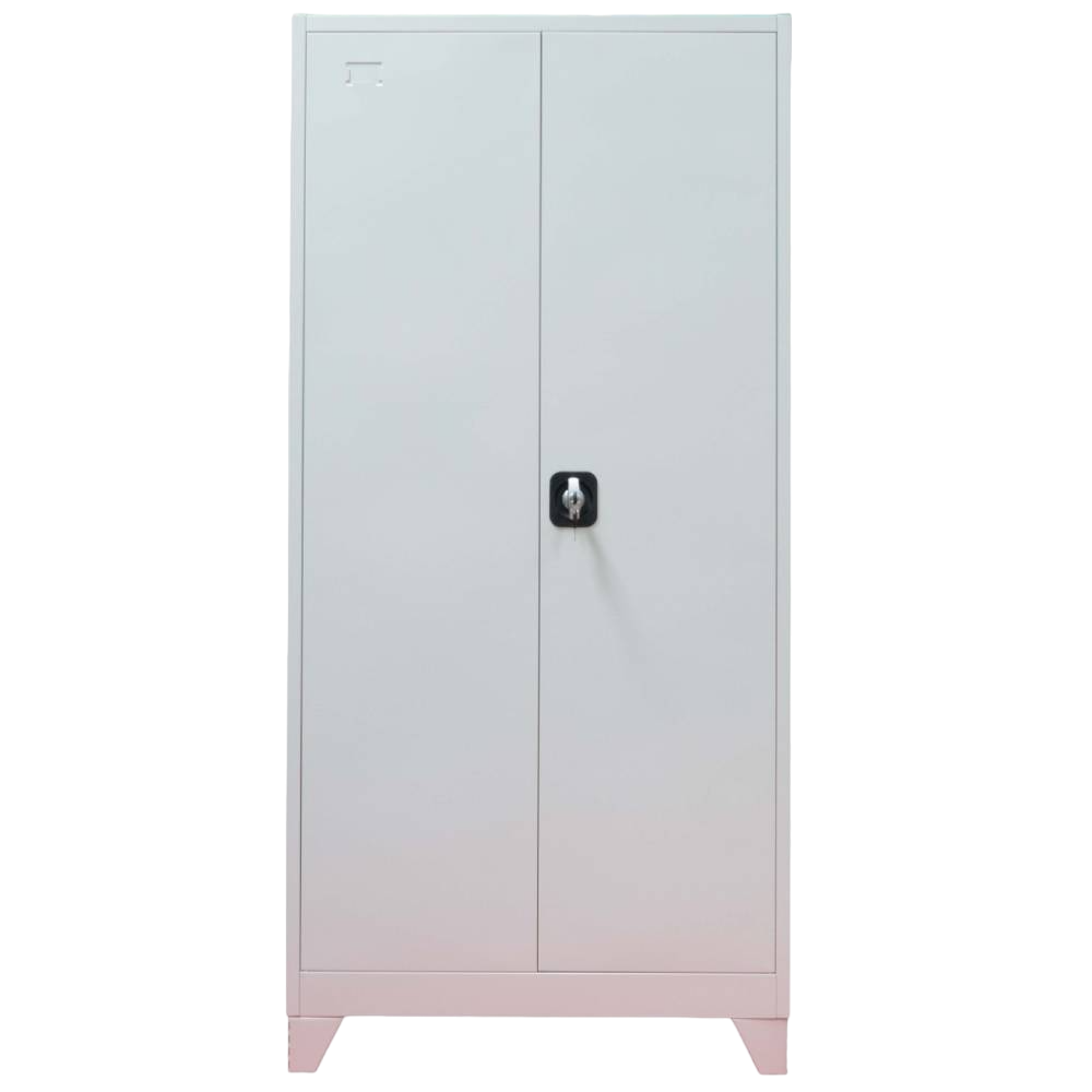 Fiset metalic, 2 usi, 4 polite, 40 kg/polita, 900x400x1800mm, cu picioare, gri, A177/9 B4U