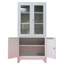 Dulap metalic de medicamente, 4 usi, 3 polite, 35 kg/polita, 760x380x1760mm, gri, C153 B4U