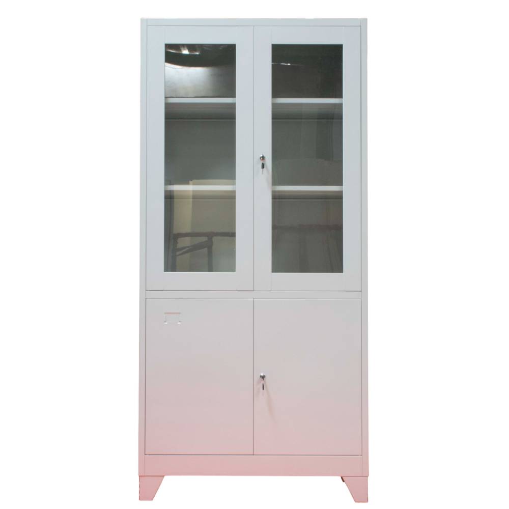 Dulap metalic de medicamente, 4 usi, 3 polite, 35 kg/polita, 760x380x1760mm, gri, C153 B4U