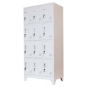 Vestiar cusetat 3x4 cu 12 compartimente - 900x500x1800mm B808 CU PICIOARE FIXE