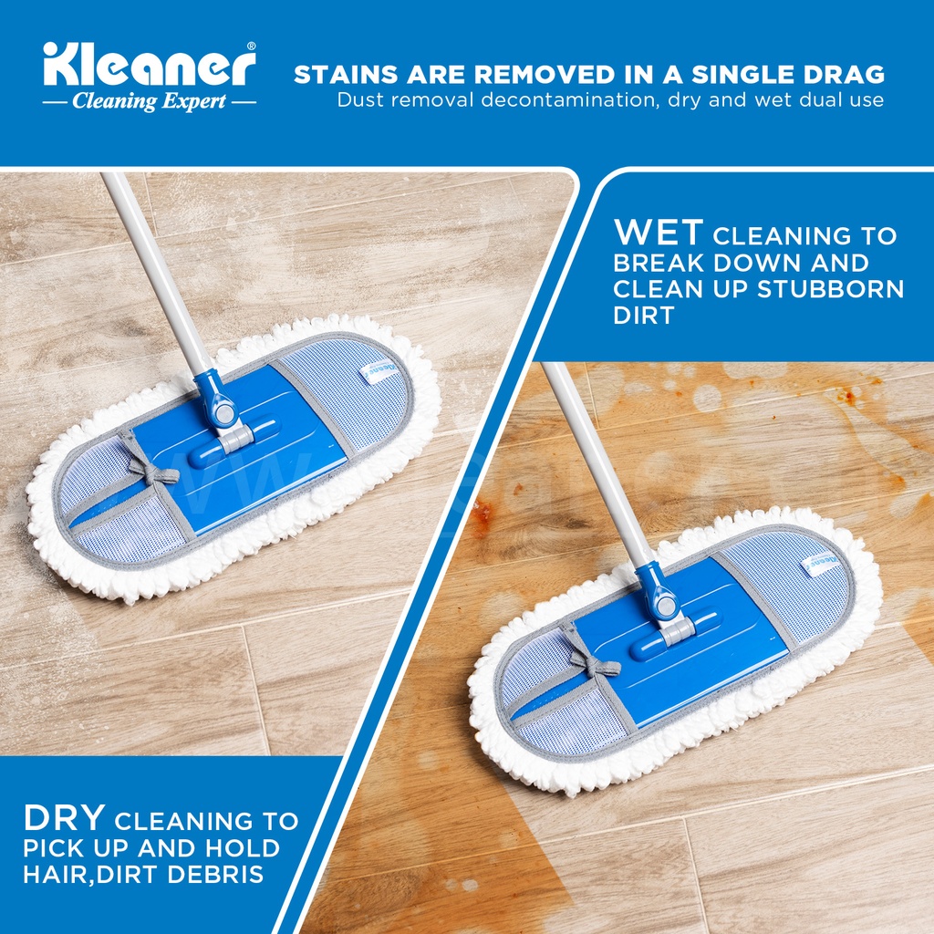 Mop dreptunghiular 37x13.2cm cu coada telescopica Kleaner KA2314