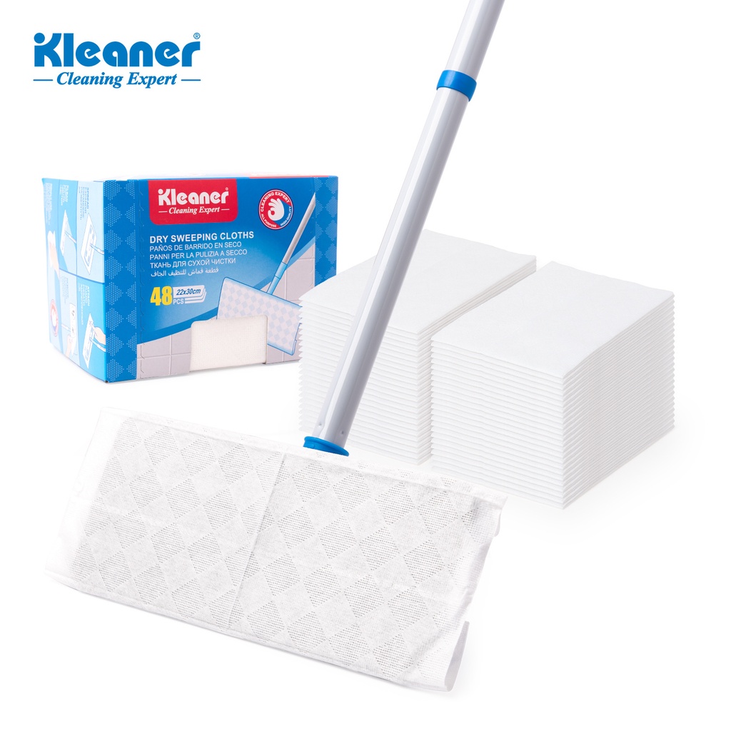 Lavete uscate pentru mop plat 22x30cm 48 buc/cutie Kleaner GSG020