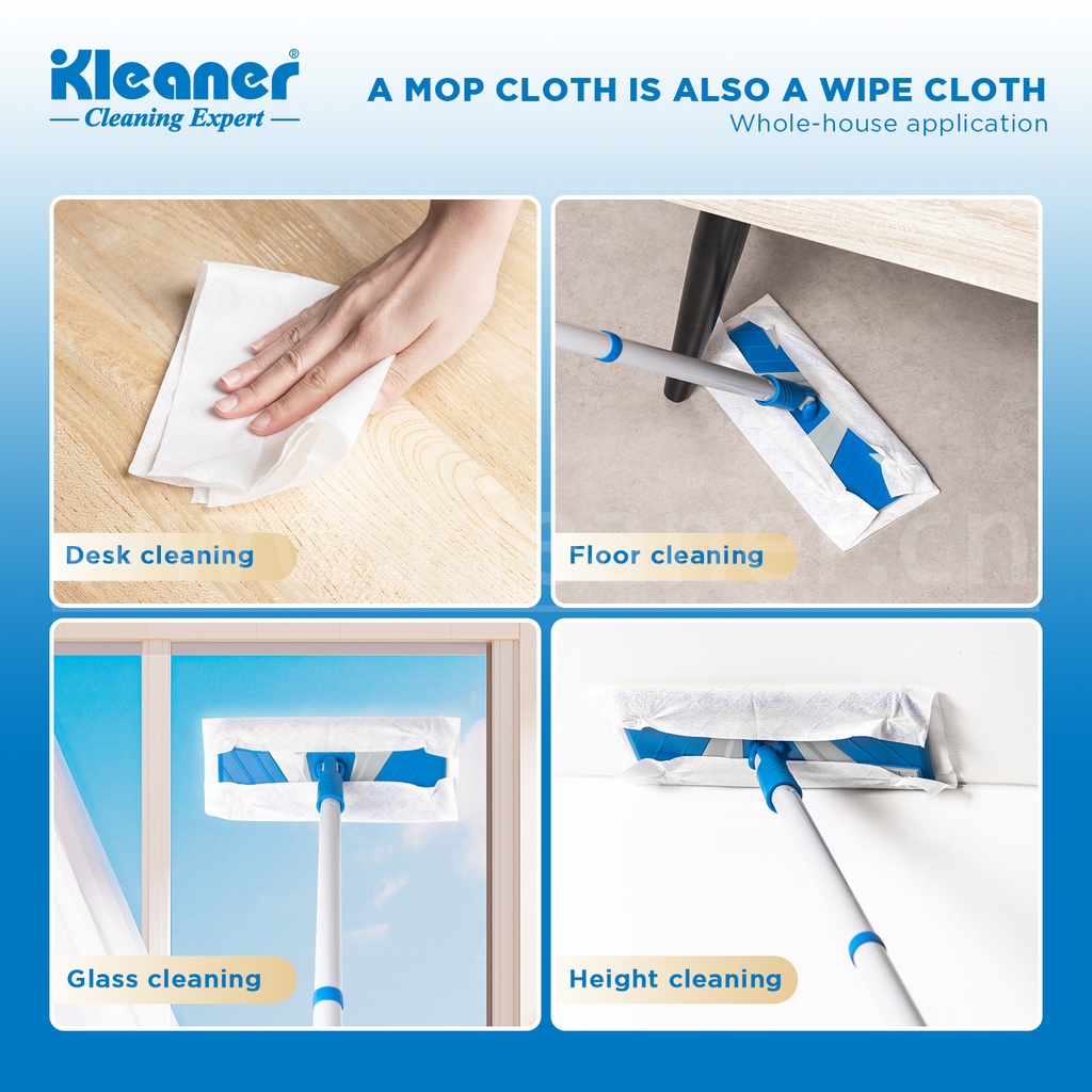 Lavete uscate pentru mop plat 22x30cm 48 buc/cutie Kleaner GSG020