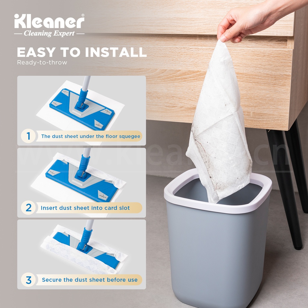 Lavete uscate pentru mop plat 22x30cm 48 buc/cutie Kleaner GSG020