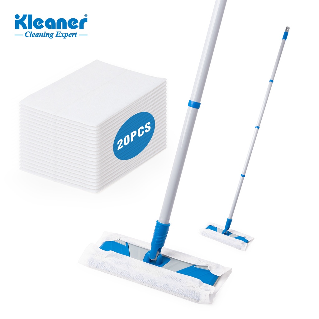 Set mop plat cu 20 servetele uscate Kleaner KA2418