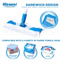 Set mop plat cu 20 servetele uscate Kleaner KA2418