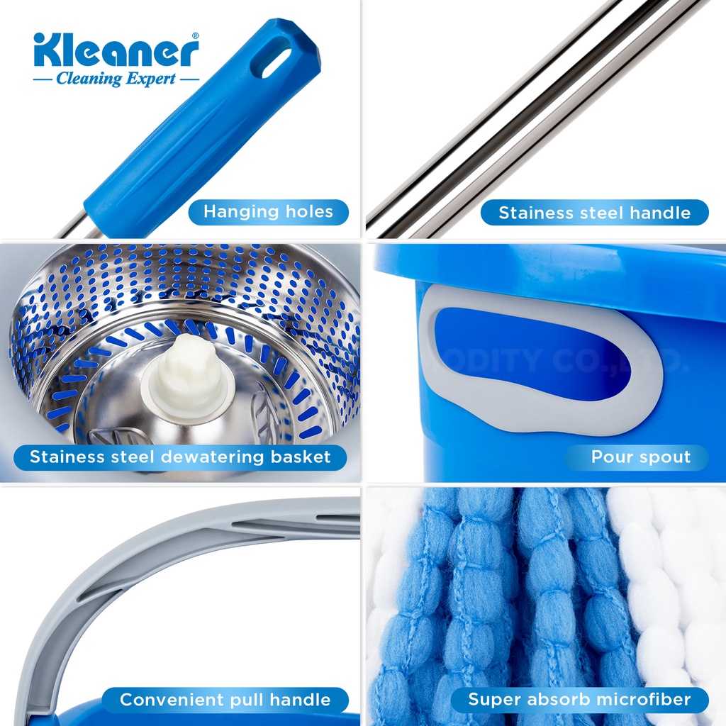 Galeata 8l cu storcator circular si 2 rezerve mop Tornado Kleaner KT2211