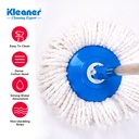 Rezerva pentru mop circular alb 124 gr Kleaner GSR-T002