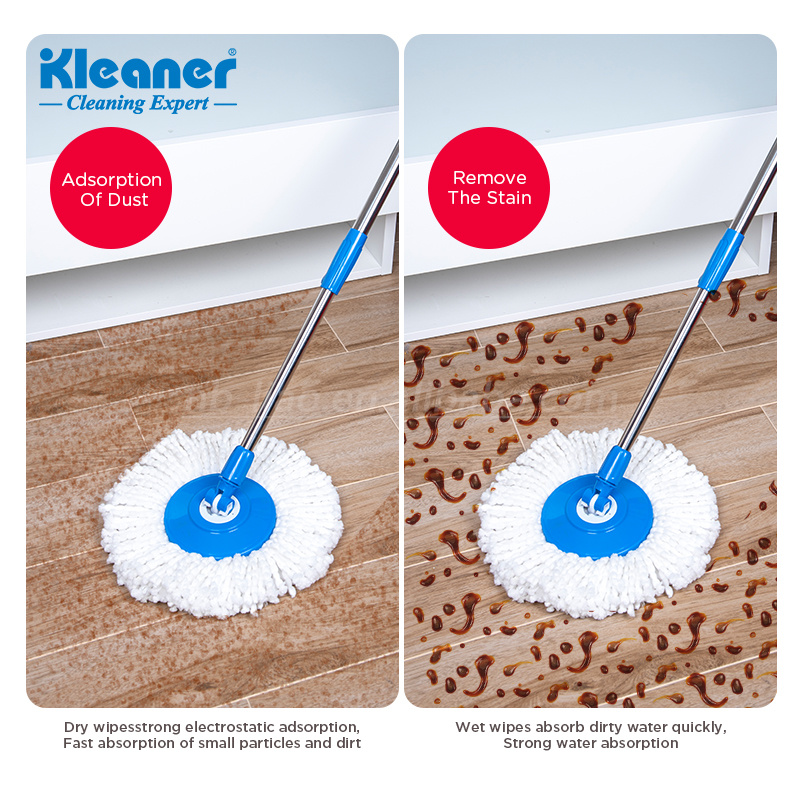 Rezerva pentru mop circular alb 124 gr Kleaner GSR-T002