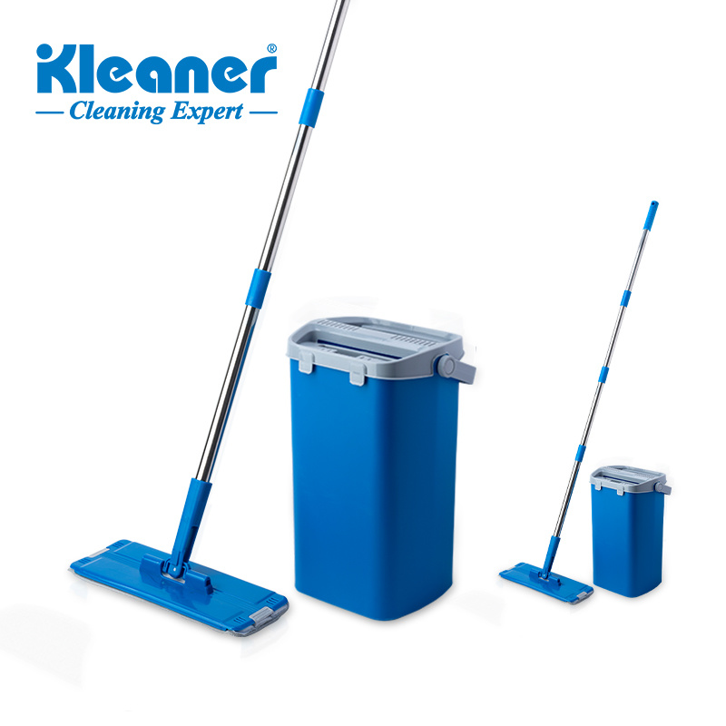 Set mop dreptunghiular 31.5x12cm si galeata cu storcator 38x18x18cm Kleaner GST003
