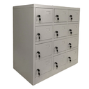 Vestiar metalic, 12 compartimente 3x4, 900x500x900mm, gri, B4U