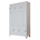 Vestiar metalic, 6 compartimente 3x2 tip Z, bara umerase, 1150x450x1800mm, gri, B4U