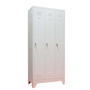 Vestiar metalic, 3 compartimente, cu picioare, bara umerase, 900x450x1800mm, gri, B801/8 B4U, montat