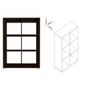 Etajera birou din PAL 6 rafturi sonoma dark 76.5x33.5x115 cm