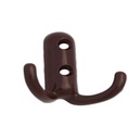 Cuier metalic cu 2 carlige maro