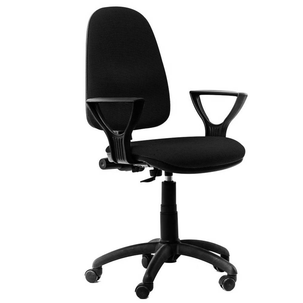 Scaun de birou ergonomic cu piele ecologica rotativ  Golf LX NEGRU