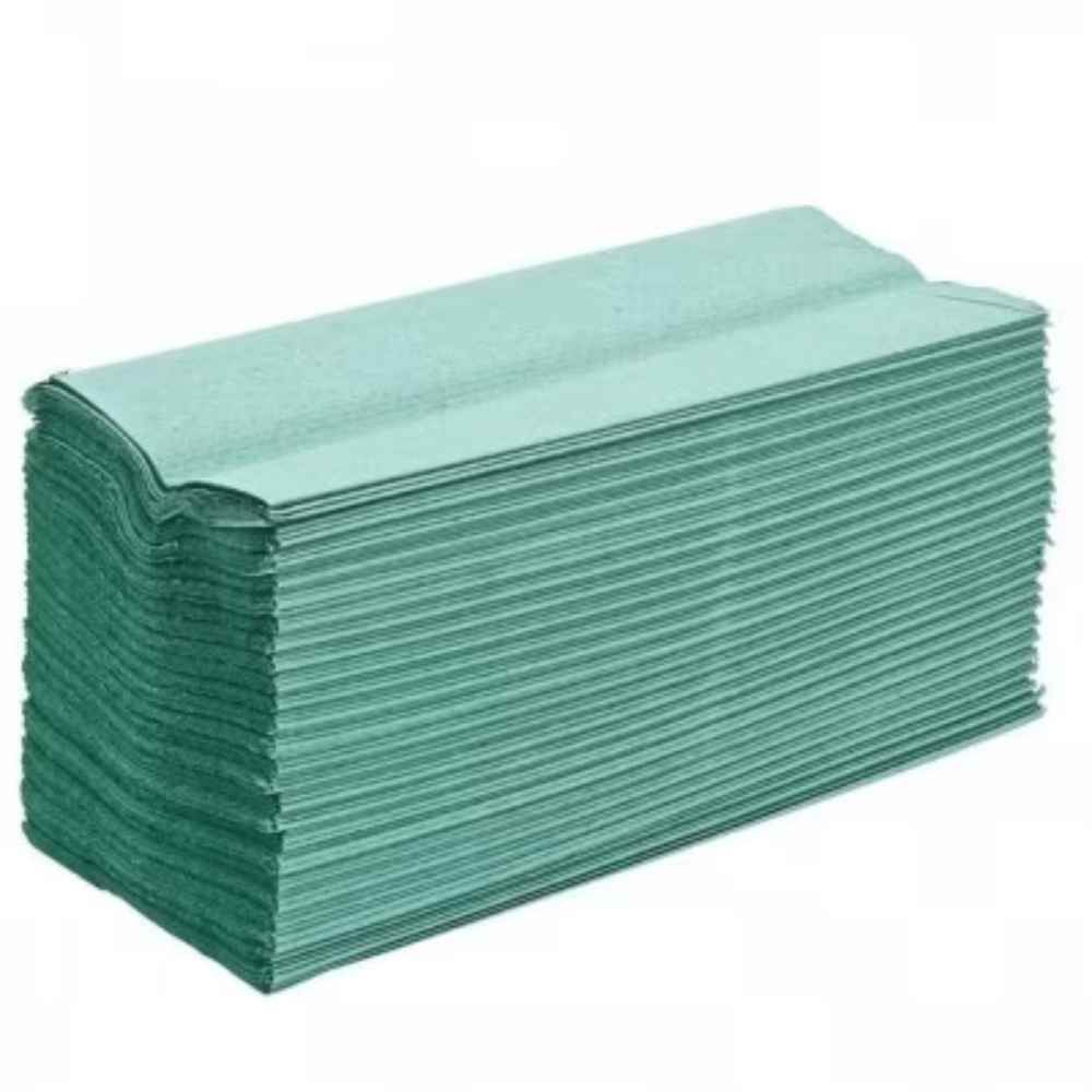 Hartie prosop pliat V, 1 str, reciclata verde, 21x20cm, 250 foi/pach GREEN JUMBO
