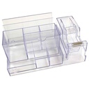 Suport instrumente de scris 6 comp si dispencer banda adeziva, transparent KO99 CN