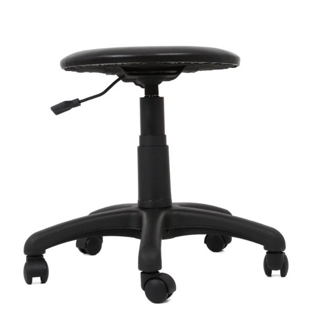 Scaun rotativ profesional pentru laborator fara spatar LABOR NEGRU