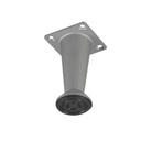 Picior din metal pentru mobila reglabil crom satinat rotund 100 mm