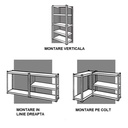Raft metalic GRI cu 5 polite 176x90x45cm 300 kg /polita montaj montaj prin clipsare B4U foto 02