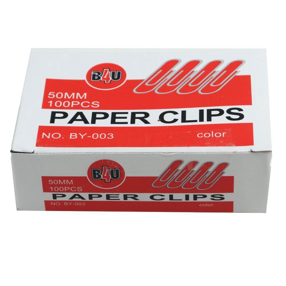 Agrafe de birou, metal, 50 mm, 100 buc/cutie, B4U