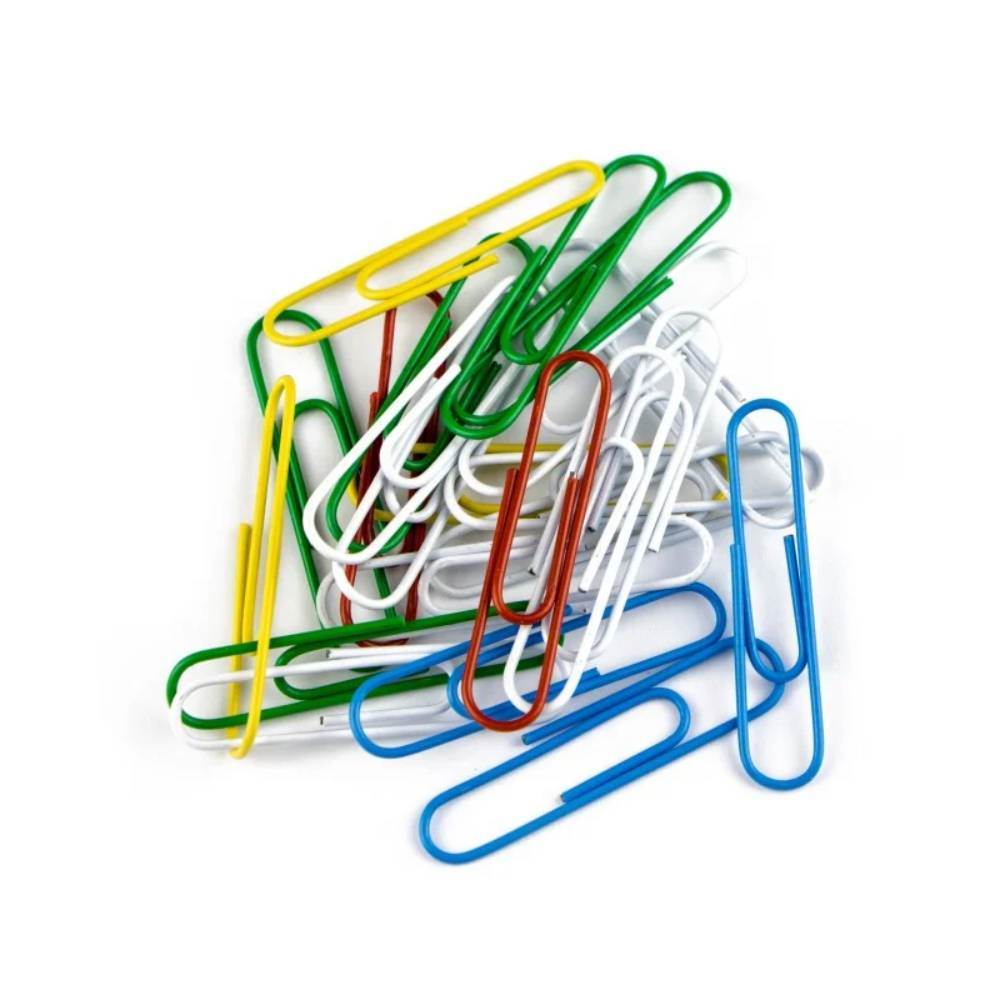 Agrafe de birou, metal acoperit cu plastic, colorate, 50 mm, 100 buc/cutie, CN SG500C