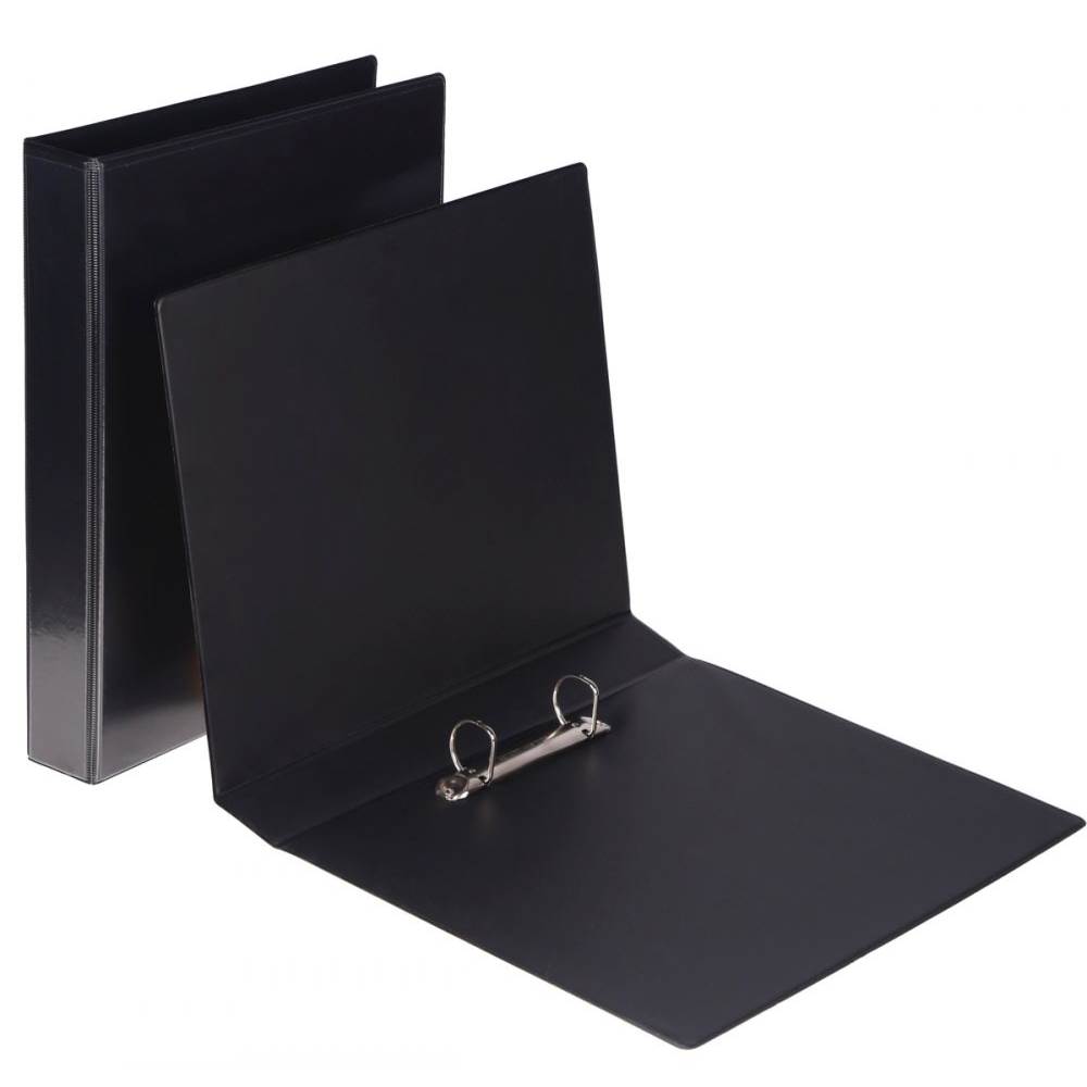 Caiet mecanic A4, 2 inele, negru CN, buzunar