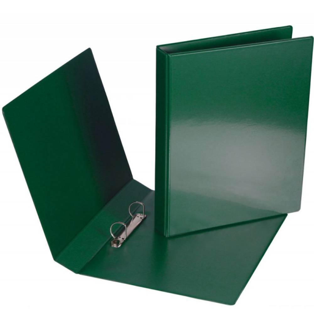 Caiet mecanic A4, 2 inele, verde CN, buzunar cotor