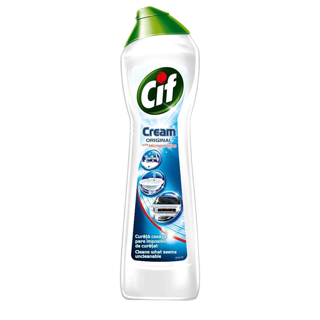 Detergent crema pentru gresie, faianta si obiecte sanitare ceramice, 750 ml, CIF