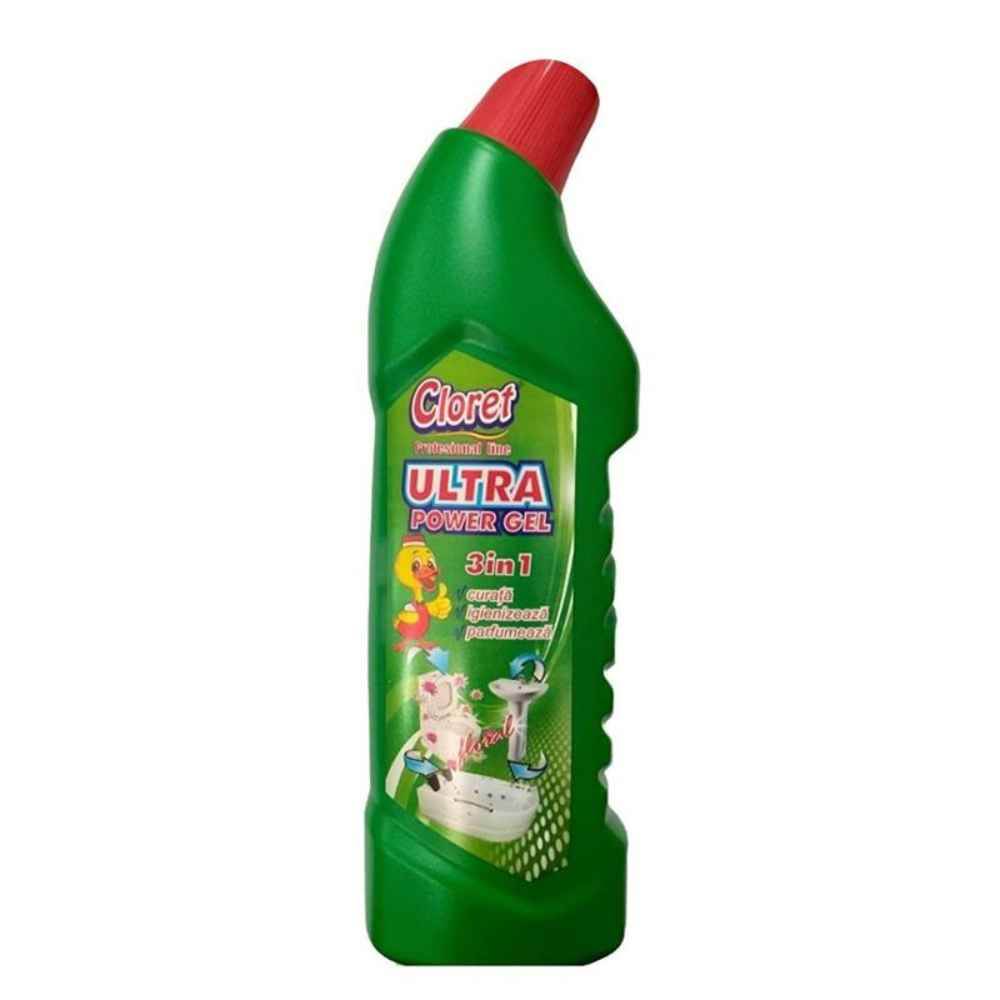 Detergent lichid dezinfectant universal wc, floral, 750 ml, CLORET