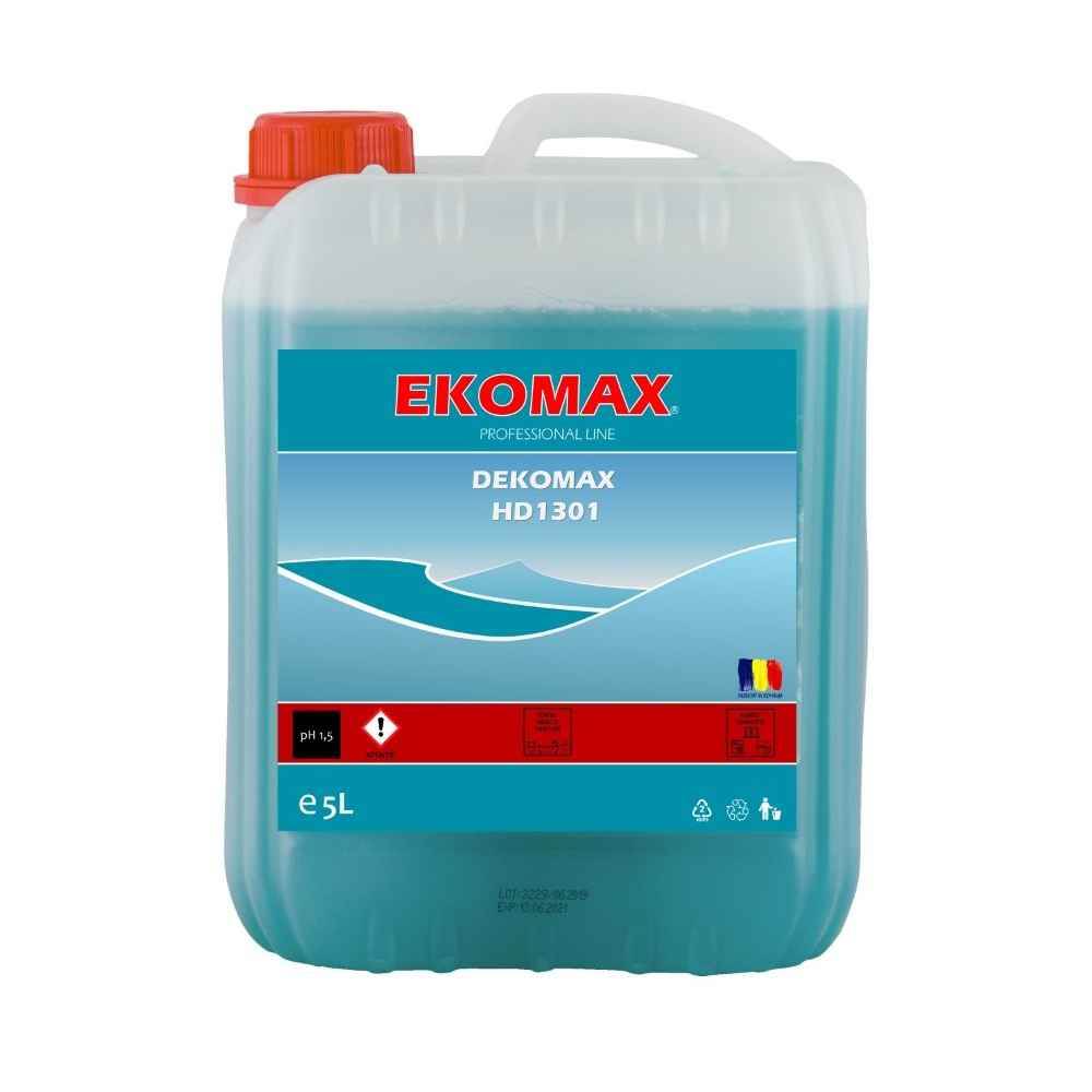 Detergent lichid detartrant pentru grupul sanitar si alte obiecte sanitare, 5 l, EKOMAX Dekomax