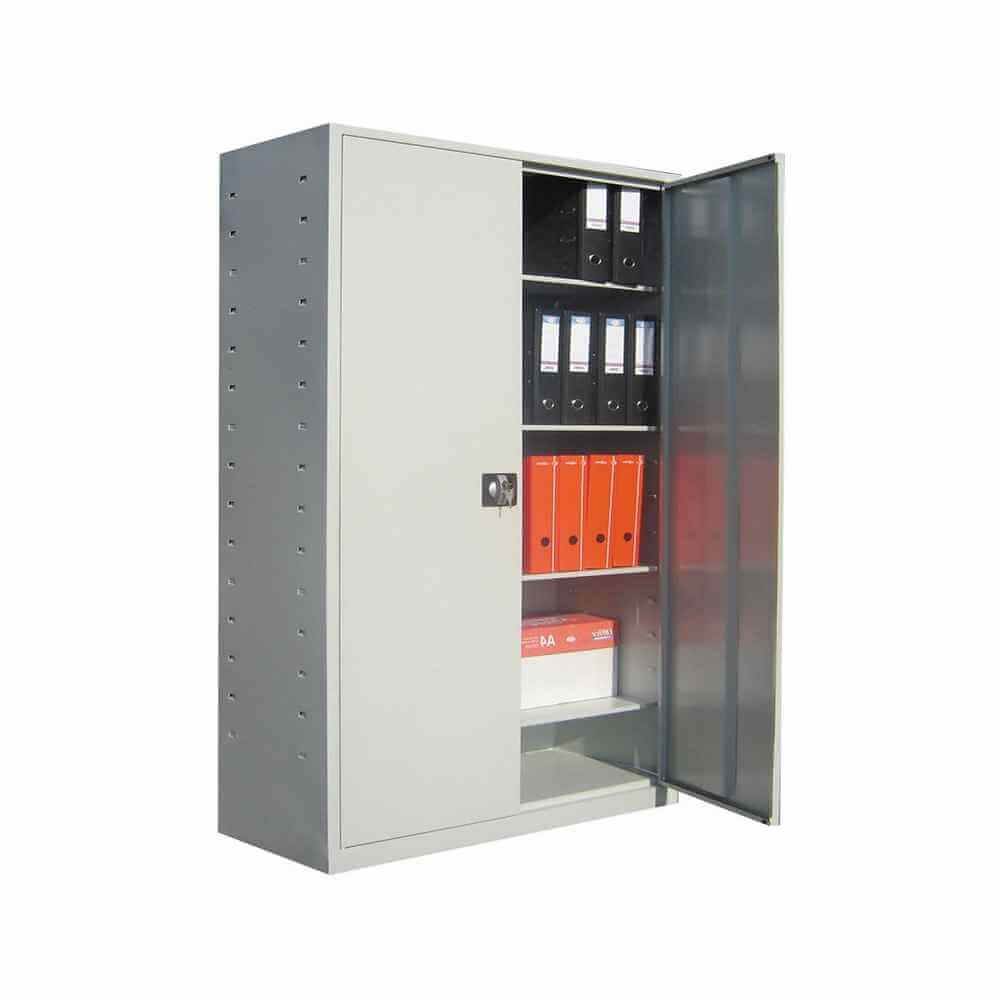 Fiset metalic, 2 usi, 4 polite, 40 kg/polita, 900x400x1800mm, gri, A177/9 B4U