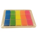 Index 45x12mm plastic CN, cu suport PVC,5 culori intense/set