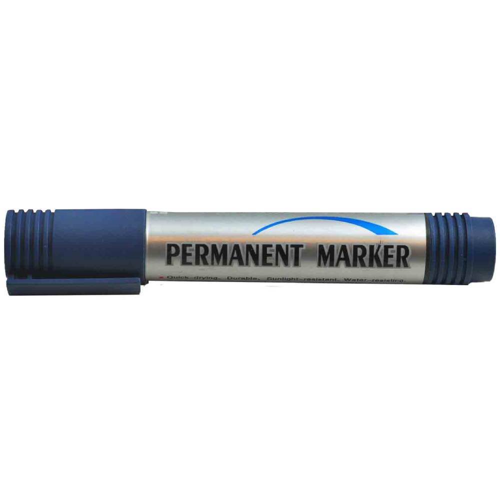 Marker permanent albastru, varf rotund RX200
