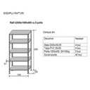 Raft metalic GRI 5 polite METAL 150 kg/polita 200x120x50 cm montaj cu SURUB