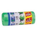 Saci de gunoi menajer, 35 l, 30 buc, verde, FINO