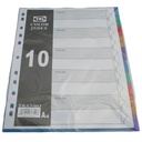 Separatoare YBL, plastic, diverse culori, 1-10, 288set/bax