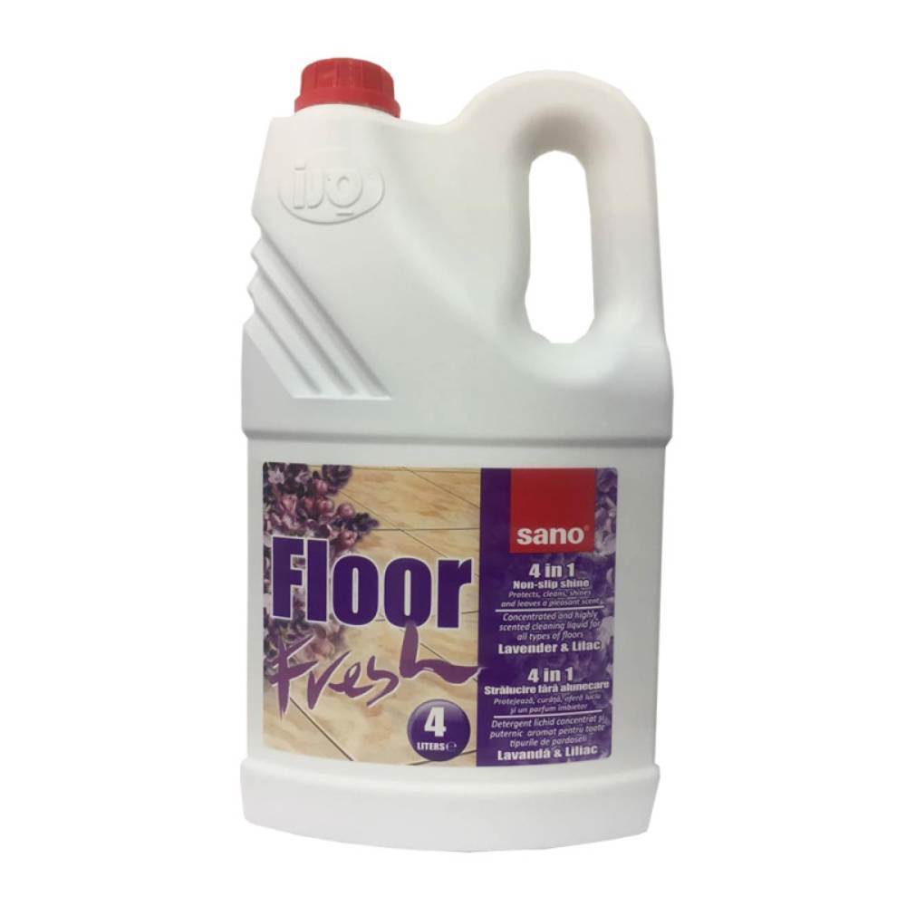 Detergent lichid pardoseli, liliac, 4 l, SANO Floor Fresh