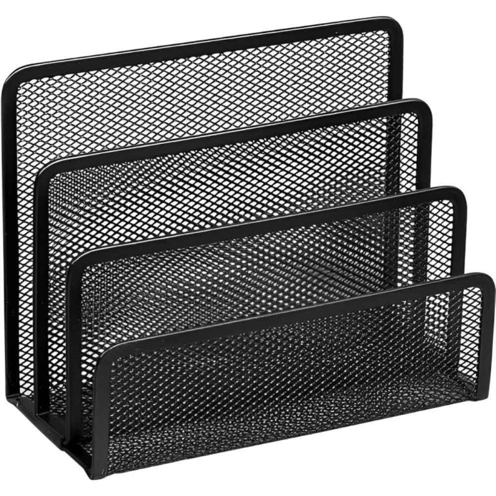 Suport corespondenta CN 901, 3 compartimente, fabricat metal, tip Mesh, negru