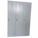 Vestiar metalic, 3 compartimente, bara umerase, 1200x450x1800mm, gri, A827 B4U