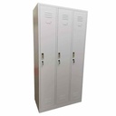 Vestiar metalic, 3 compartimente, bara umerase, 900x450x1800mm, gri, B801/8 B4U