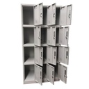 Vestiar metalic, 12 compartimente 3x4, 900x500x1800mm, gri, B808, B4U