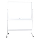 Whiteboard magnetic 90x120 cm B4U BBNO 2 fete, rama aluminiu, CU SUPORT