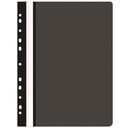 Dosar de plastic, cu sina si multiple perforatii, A4, negru, B4U