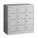 Vestiar metalic, 12 compartimente 3x4, 900x500x900mm, gri, B4U