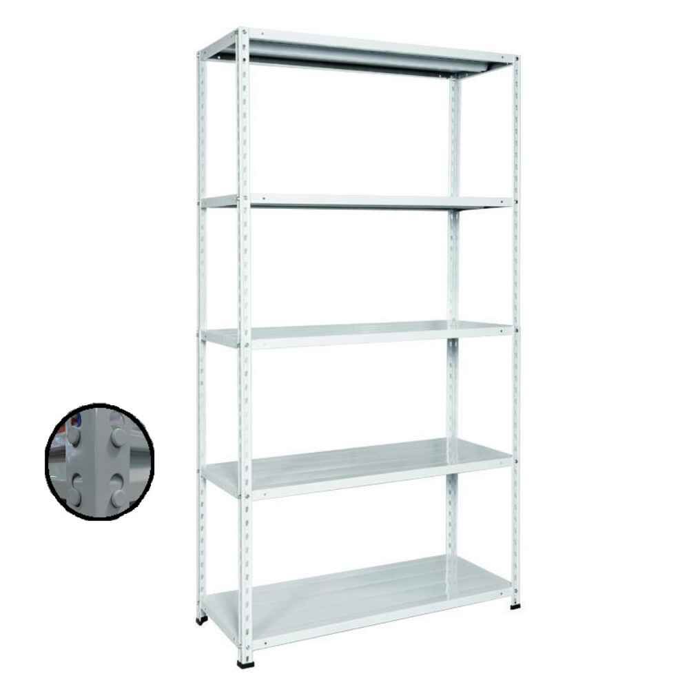 Raft metalic GRI cu 5 polite 176x90x45cm 300 kg /polita montaj montaj prin clipsare B4U